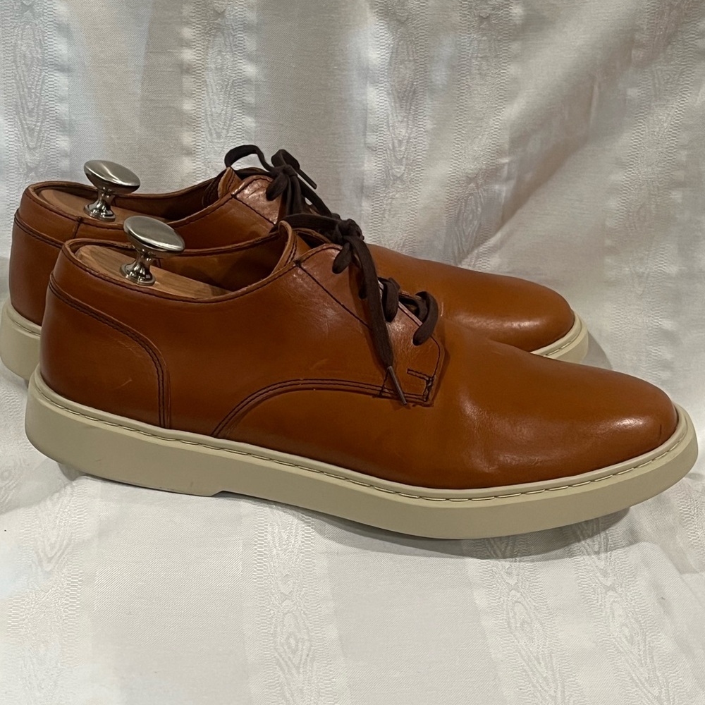 Allen Edmonds HENDERSON DERBY Leather LACEUP Dress Shoe IN COGNAC MEN SIZE 11D
